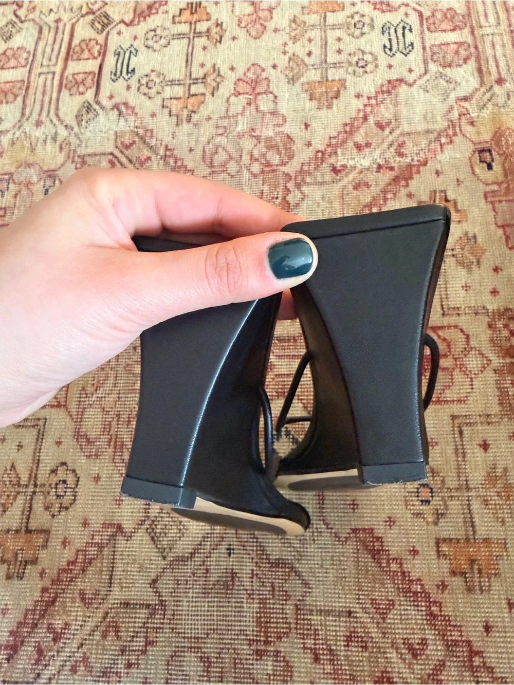 Tony Bianco Black Minimal Strappy Wedge Sandals